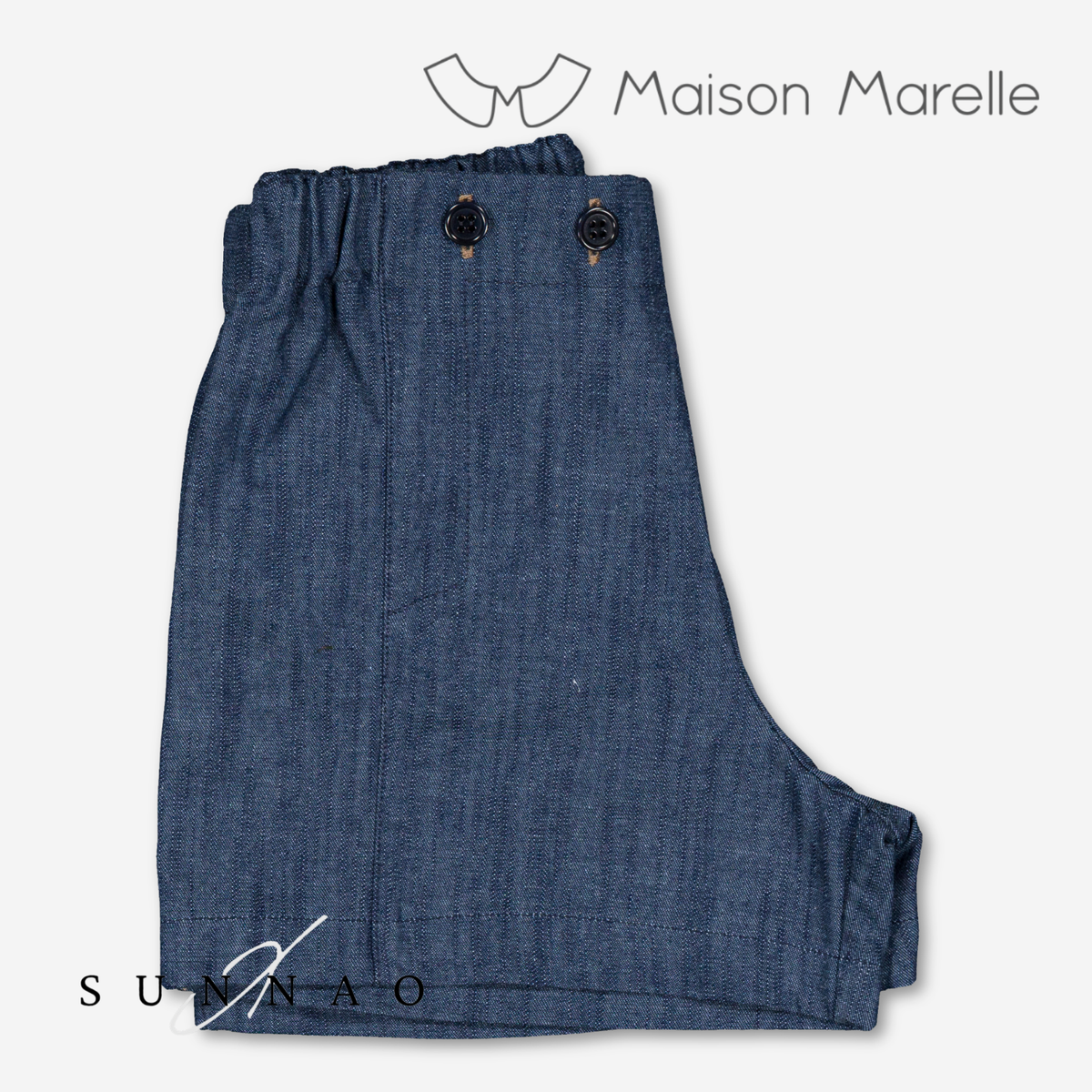 【オーダー会/送料無料】<Maison marelle> Short SOUFFLOT - blue denim