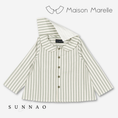 Gallery viewerに画像を読み込む, 【オーダー会/送料無料】<Maison marelle> Shirt MONCEAU - sauge stripes
