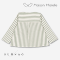 Gallery viewerに画像を読み込む, 【オーダー会/送料無料】<Maison marelle> Shirt MONCEAU - sauge stripes
