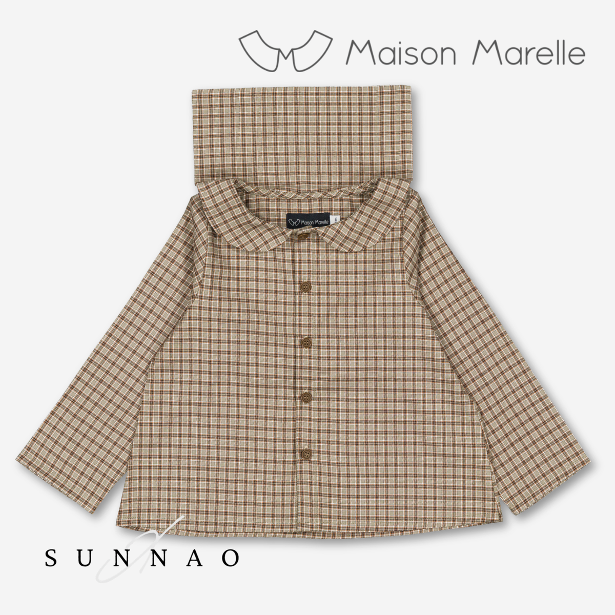 【オーダー会/送料無料】<Maison marelle> Shirt MONCEAU - olive check