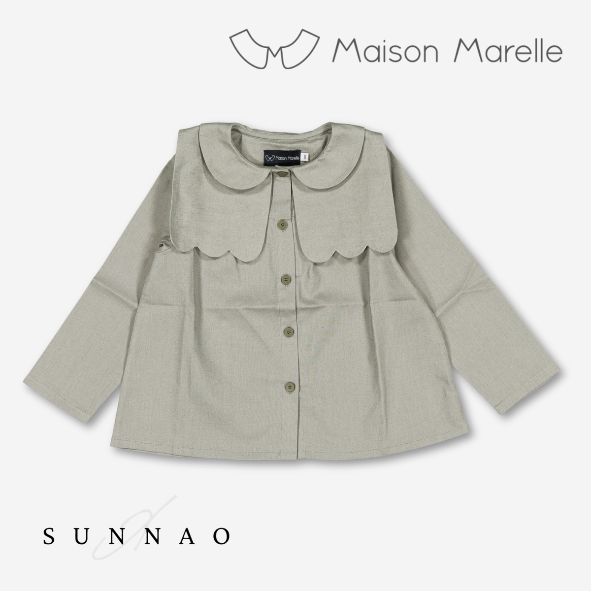 【オーダー会/送料無料】<Maison marelle> Shirt GRENELLE - sauge linen