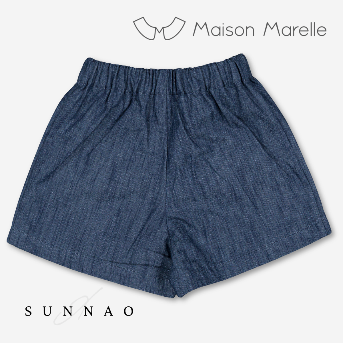 【オーダー会/送料無料】<Maison marelle> Short SOUFFLOT - blue denim