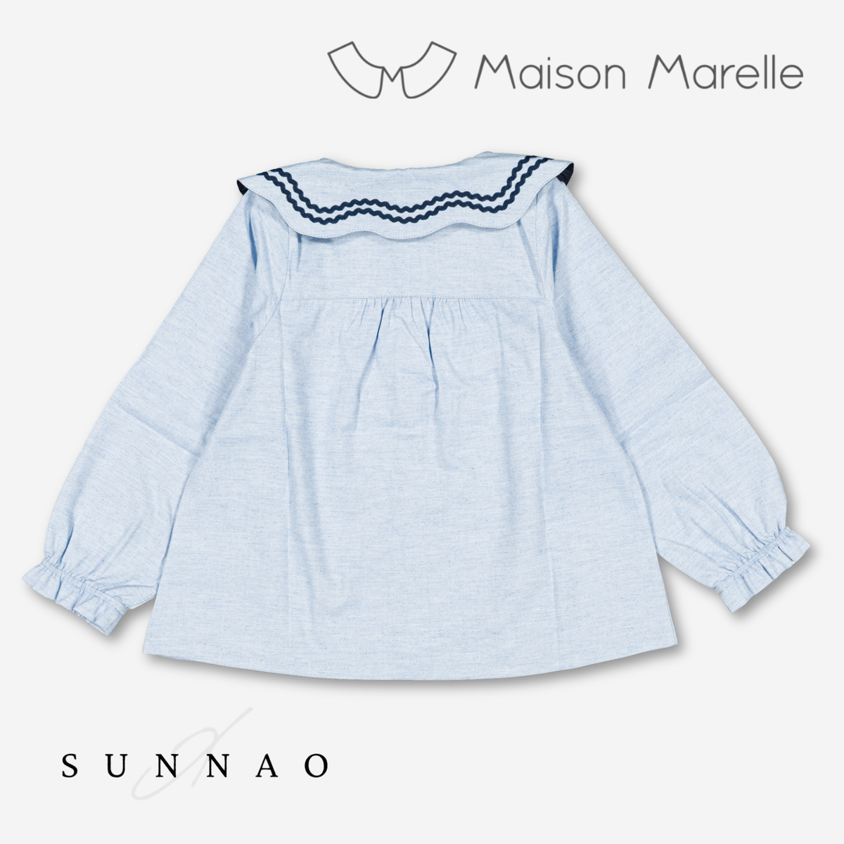 【オーダー会/送料無料】<Maison marelle> Blouse PASSY- heathered blue