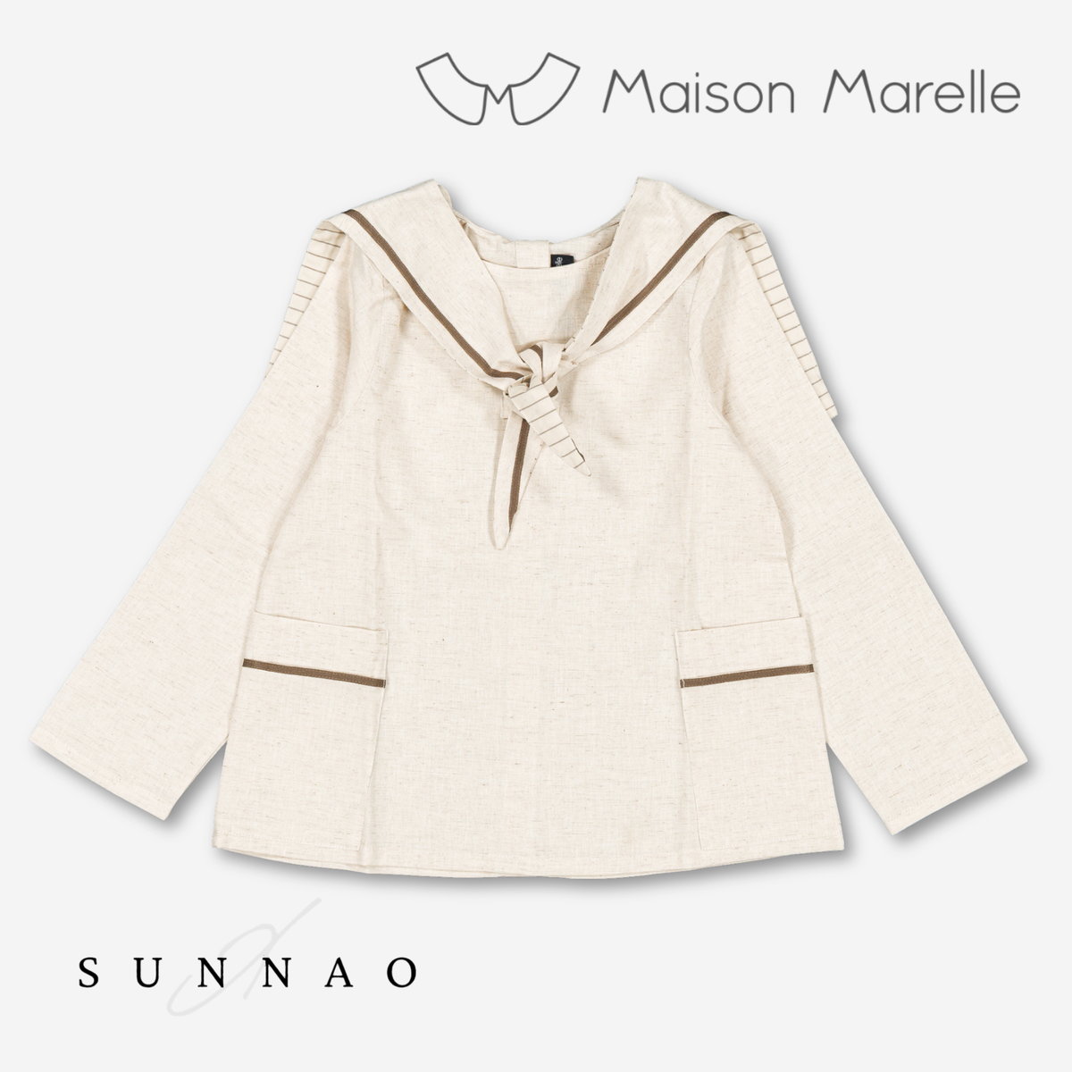 【オーダー会/送料無料】<Maison marelle> Blouse VANEAU - beige linen