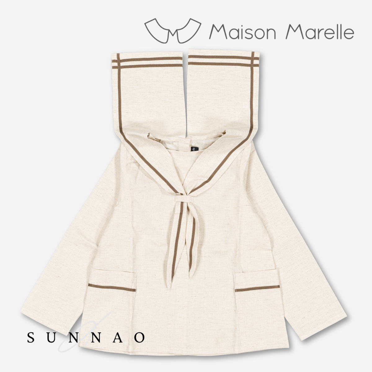 【オーダー会/送料無料】<Maison marelle> Blouse VANEAU - beige linen