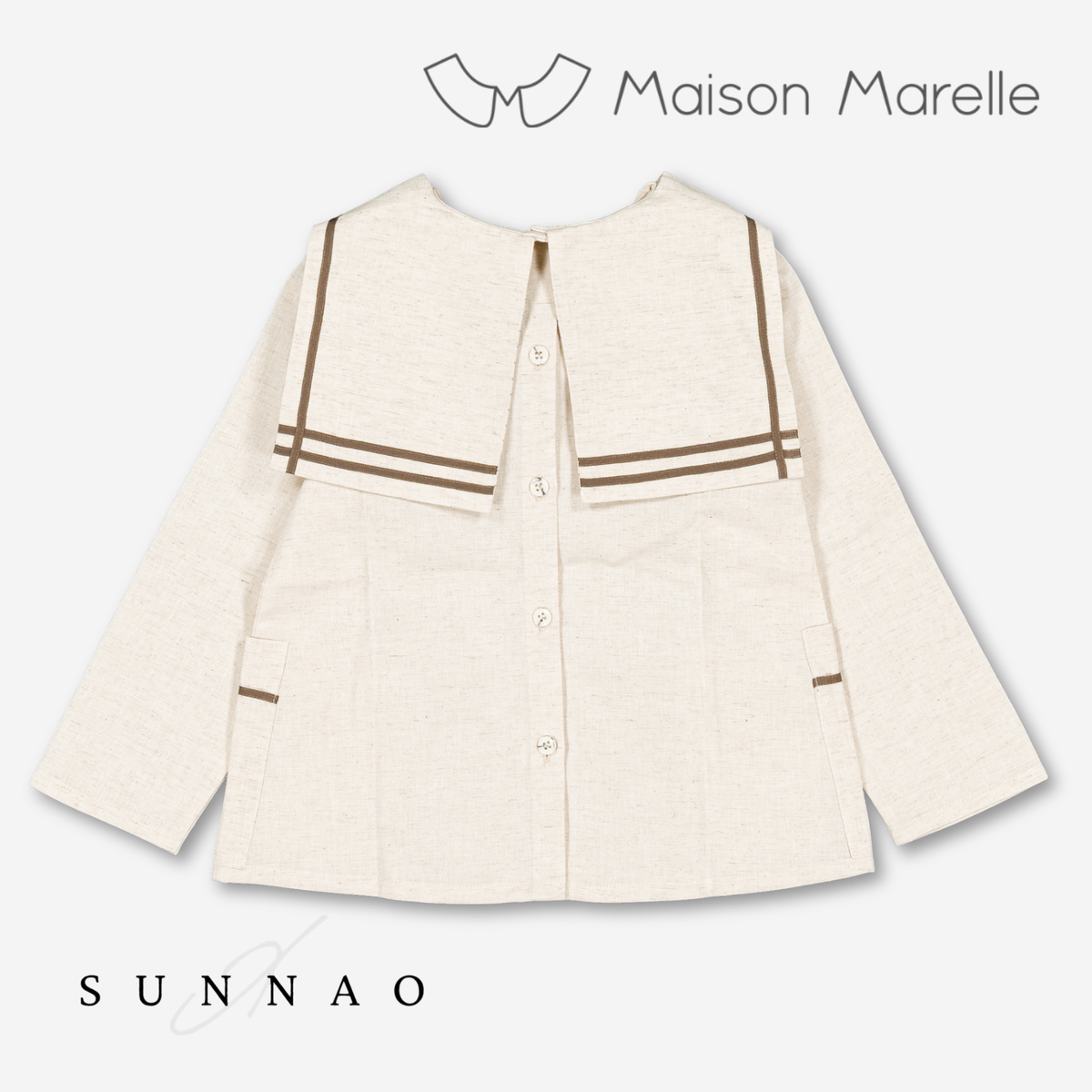 【オーダー会/送料無料】<Maison marelle> Blouse VANEAU - beige linen