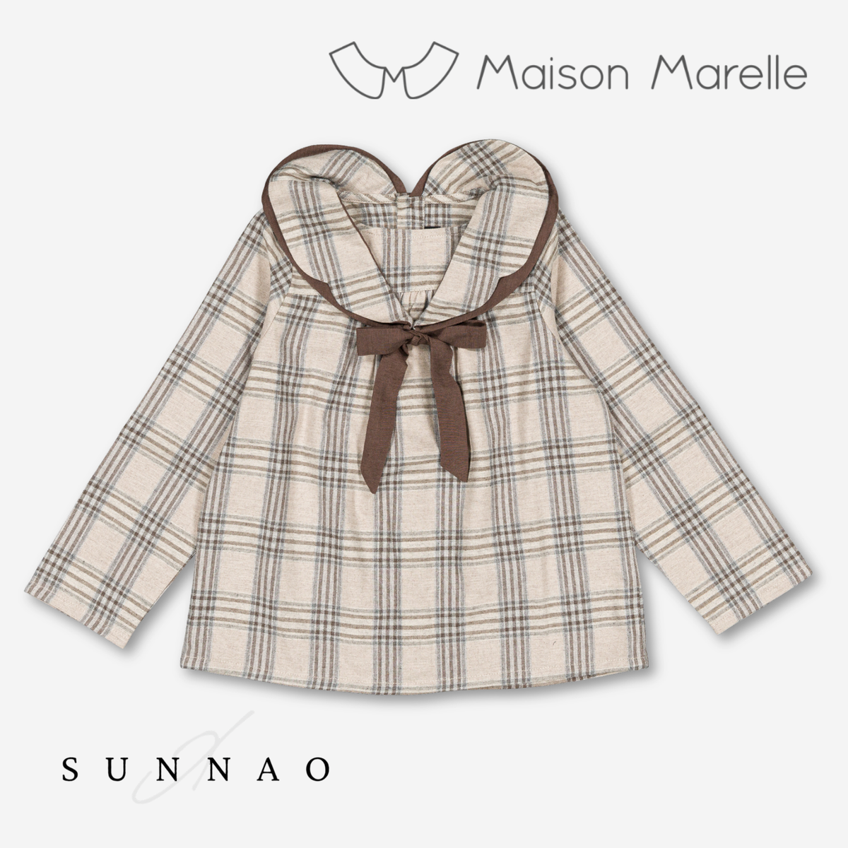 【オーダー会/送料無料】<Maison marelle> Blouse BERRI - beige tartan