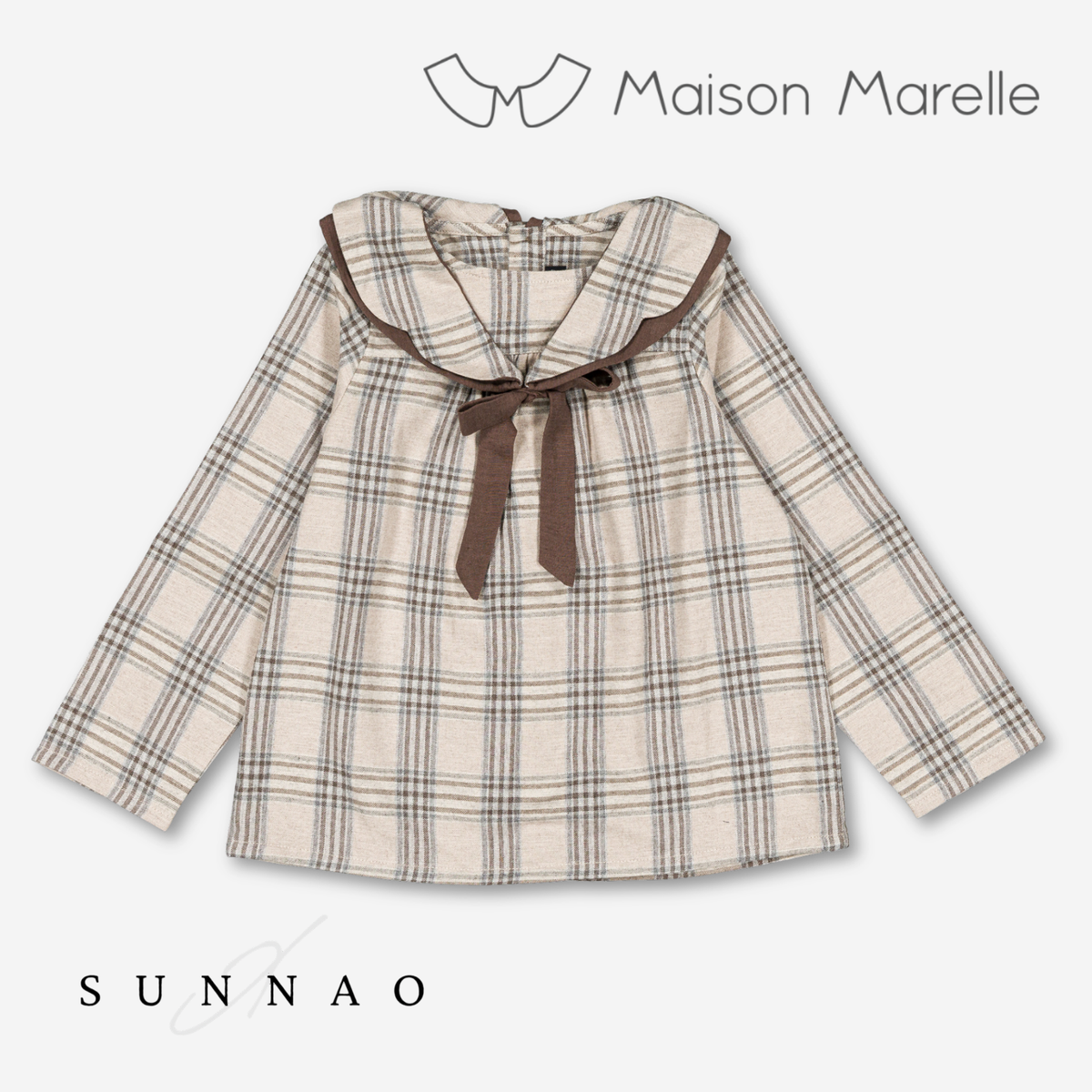 【オーダー会/送料無料】<Maison marelle> Blouse BERRI - beige tartan