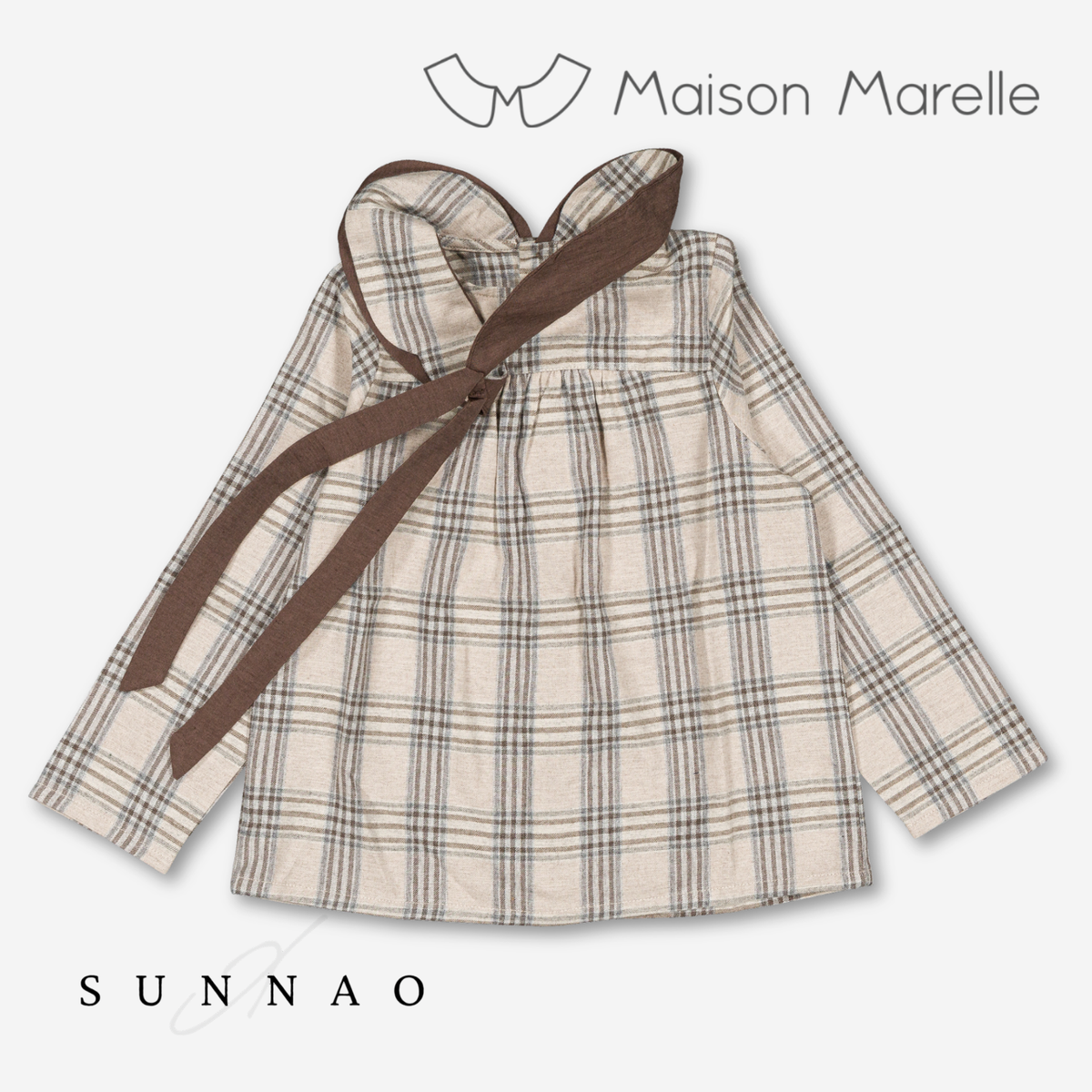 【オーダー会/送料無料】<Maison marelle> Blouse BERRI - beige tartan