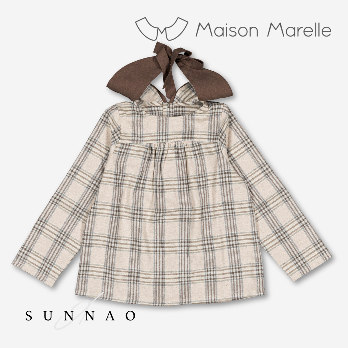 【オーダー会/送料無料】<Maison marelle> Blouse BERRI - beige tartan