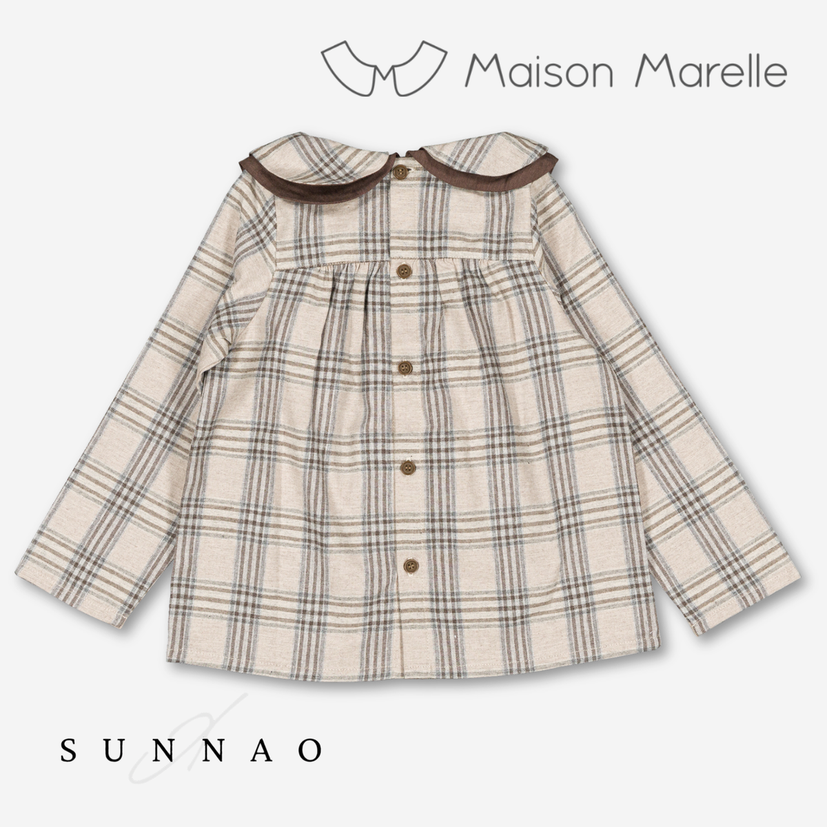 【オーダー会/送料無料】<Maison marelle> Blouse BERRI - beige tartan
