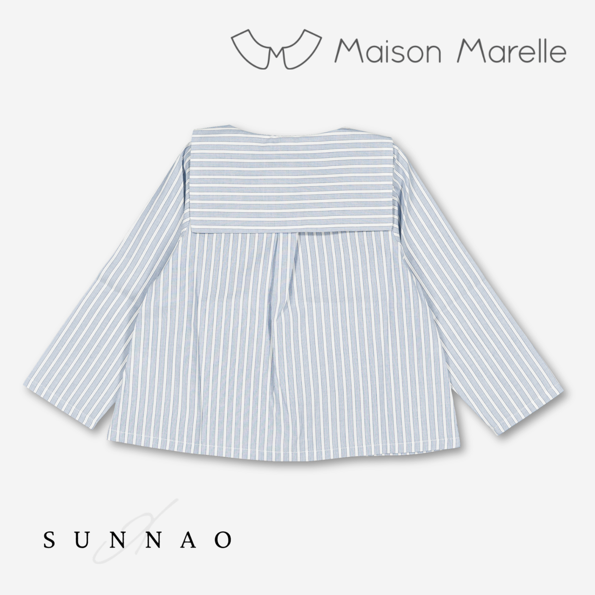 【オーダー会/送料無料】<Maison marelle> Shirt MONCEAU - blue stripes