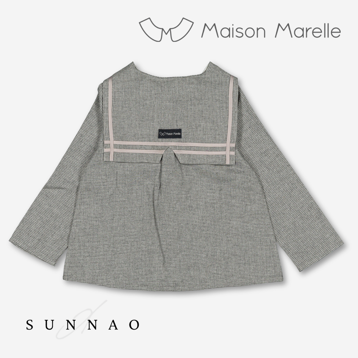 【オーダー会/送料無料】<Maison marelle> Blouse CHAPTAL - grey houndstooth