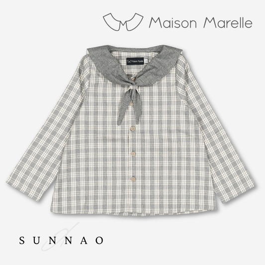 【オーダー会/送料無料】<Maison marelle> Blouse MONGE- grey tartan
