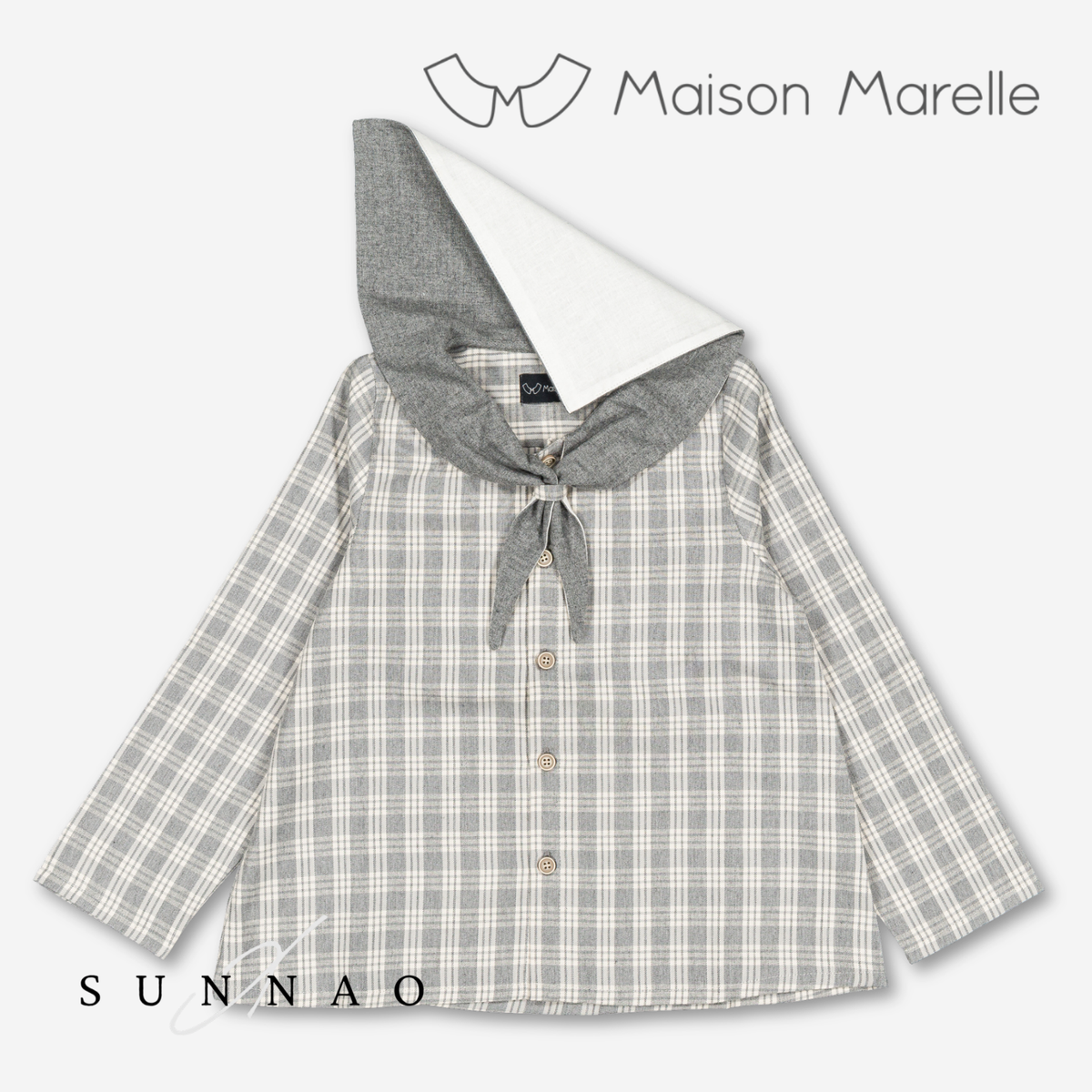 【オーダー会/送料無料】<Maison marelle> Blouse MONGE- grey tartan