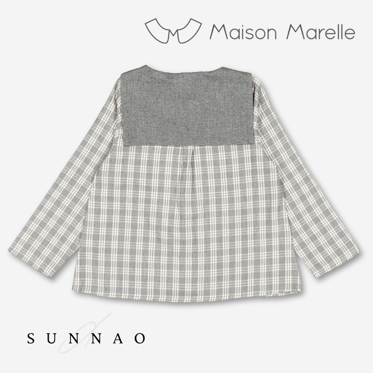 【オーダー会/送料無料】<Maison marelle> Blouse MONGE- grey tartan