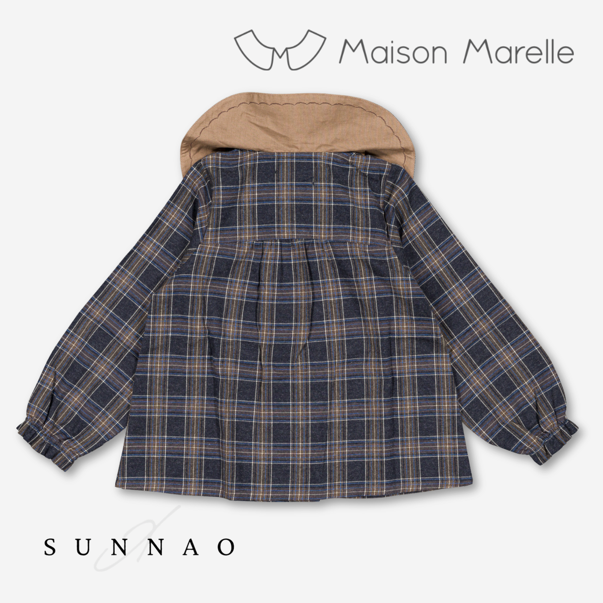 【オーダー会/送料無料】<Maison marelle> Blouse NOLLET - blue tartan