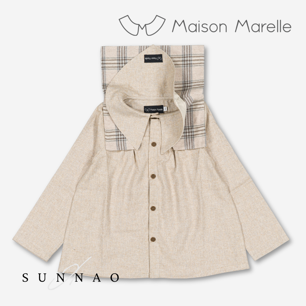 【オーダー会/送料無料】<Maison marelle> Blouse DUC - flannel beige