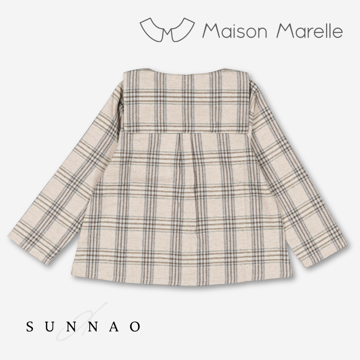 【オーダー会/送料無料】<Maison marelle> Shirt MONCEAU - beige tartan