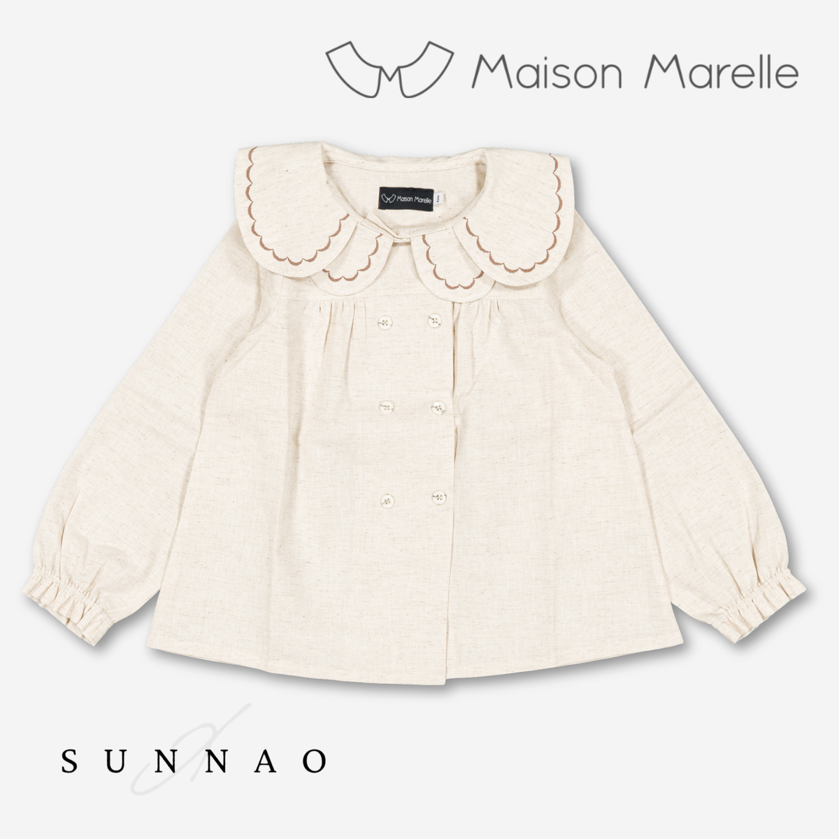 【オーダー会/送料無料】<Maison marelle> Blouse NOLLET - beige linen