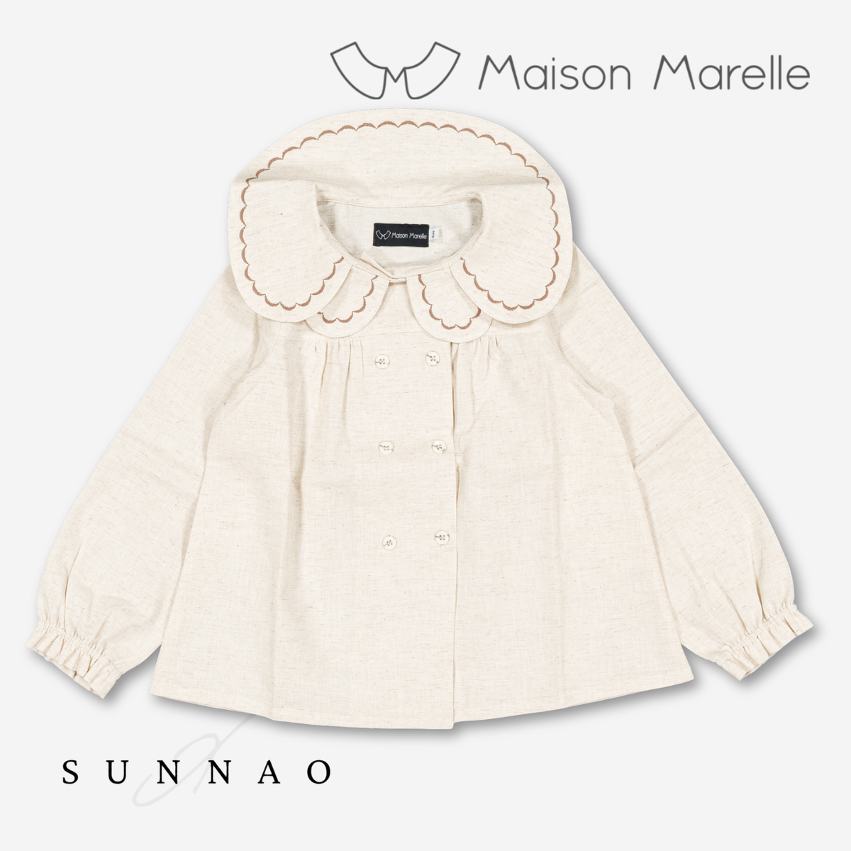 【オーダー会/送料無料】<Maison marelle> Blouse NOLLET - beige linen
