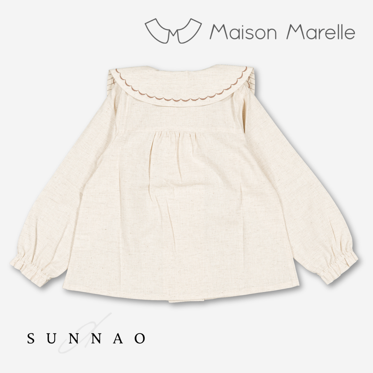 【オーダー会/送料無料】<Maison marelle> Blouse NOLLET - beige linen
