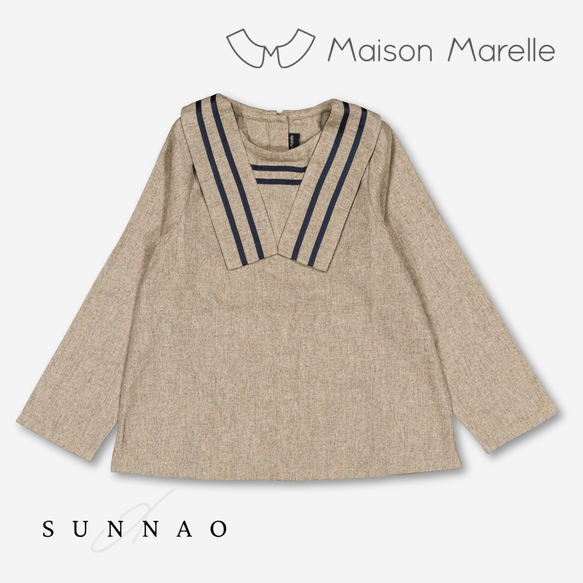 【オーダー会/送料無料】<Maison marelle> Blouse SEINE - heathered oatmeal