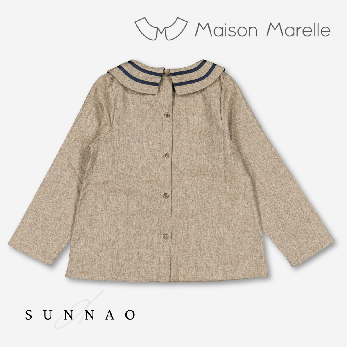 【オーダー会/送料無料】<Maison marelle> Blouse SEINE - heathered oatmeal