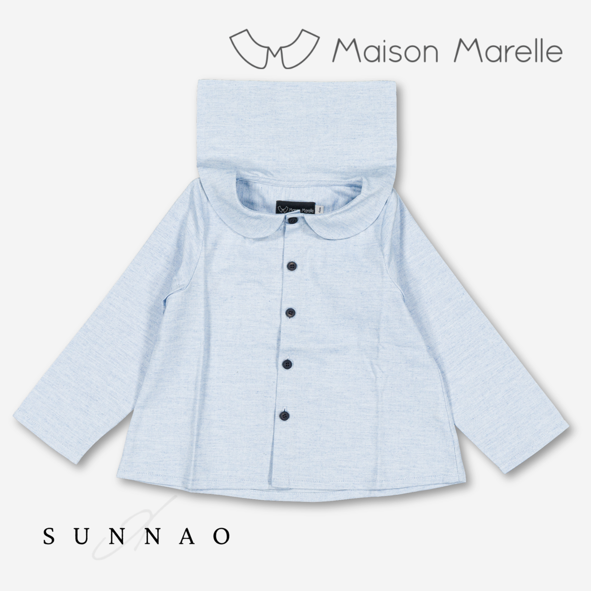 【オーダー会/送料無料】<Maison marelle> Shirt MONCEAU - heathered blue