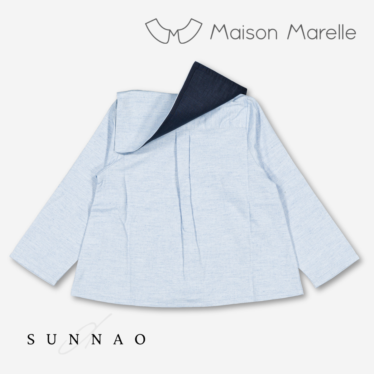 【オーダー会/送料無料】<Maison marelle> Shirt MONCEAU - heathered blue