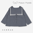 갤러리 뷰어로 이미지로드, 【オーダー会/送料無料】<Maison marelle> Blouse CHAPTAL - blue&ecru check
