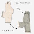 Load image into Gallery viewer, 【オーダー会/送料無料】<Maison marelle> Pants LEBON - velvet beige / sauge linen
