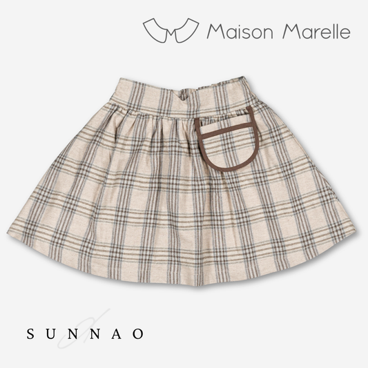 【オーダー会/送料無料】<Maison marelle> Skirt TOURNON - tartan beige
