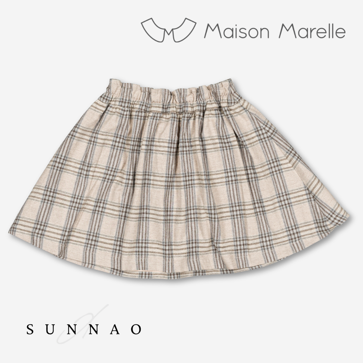 【オーダー会/送料無料】<Maison marelle> Skirt TOURNON - tartan beige