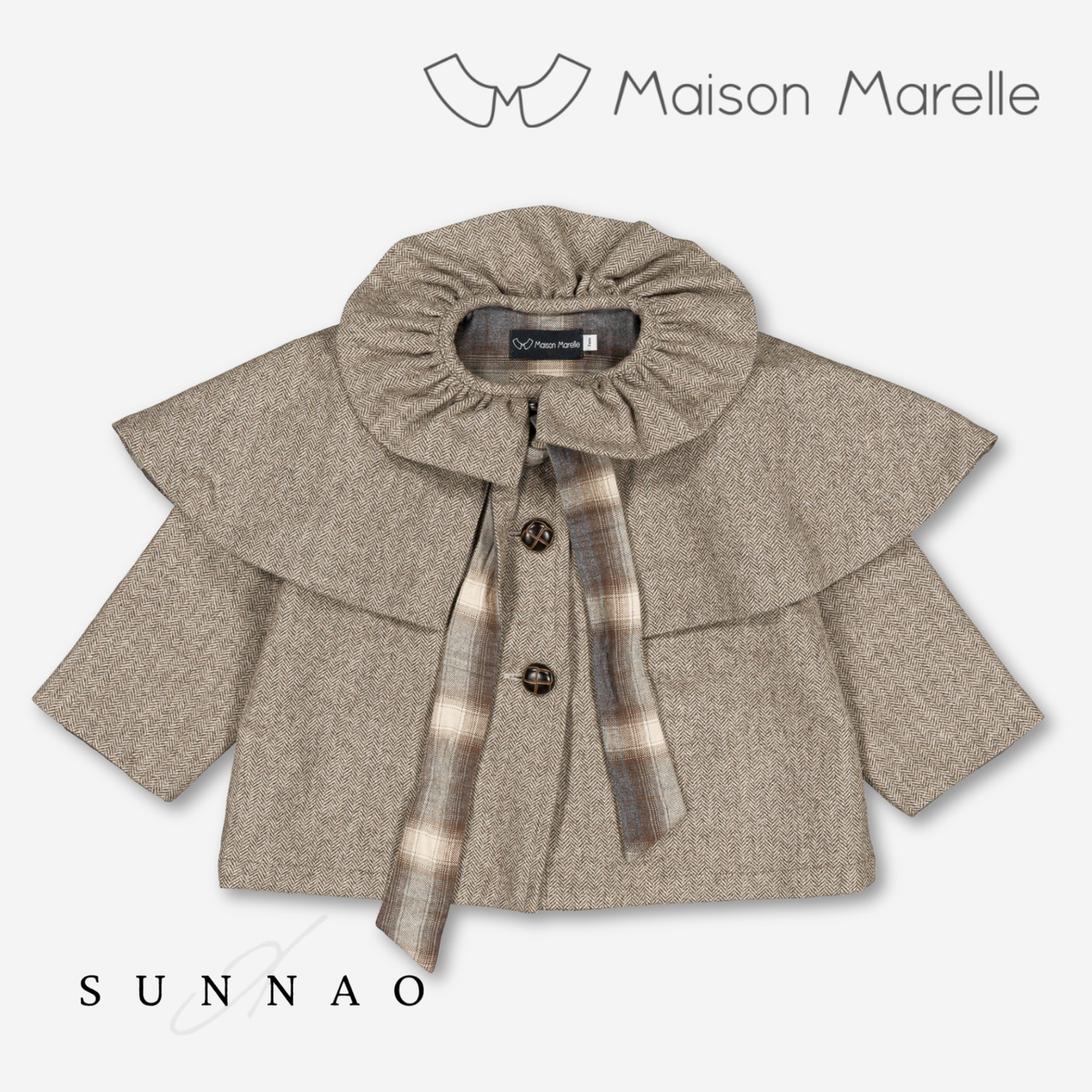 【オーダー会/送料無料】<Maison marelle> Jacket DURET- taupe chevron