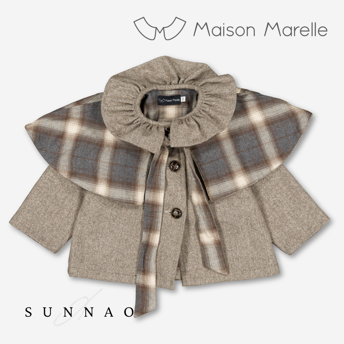 【オーダー会/送料無料】<Maison marelle> Jacket DURET- taupe chevron