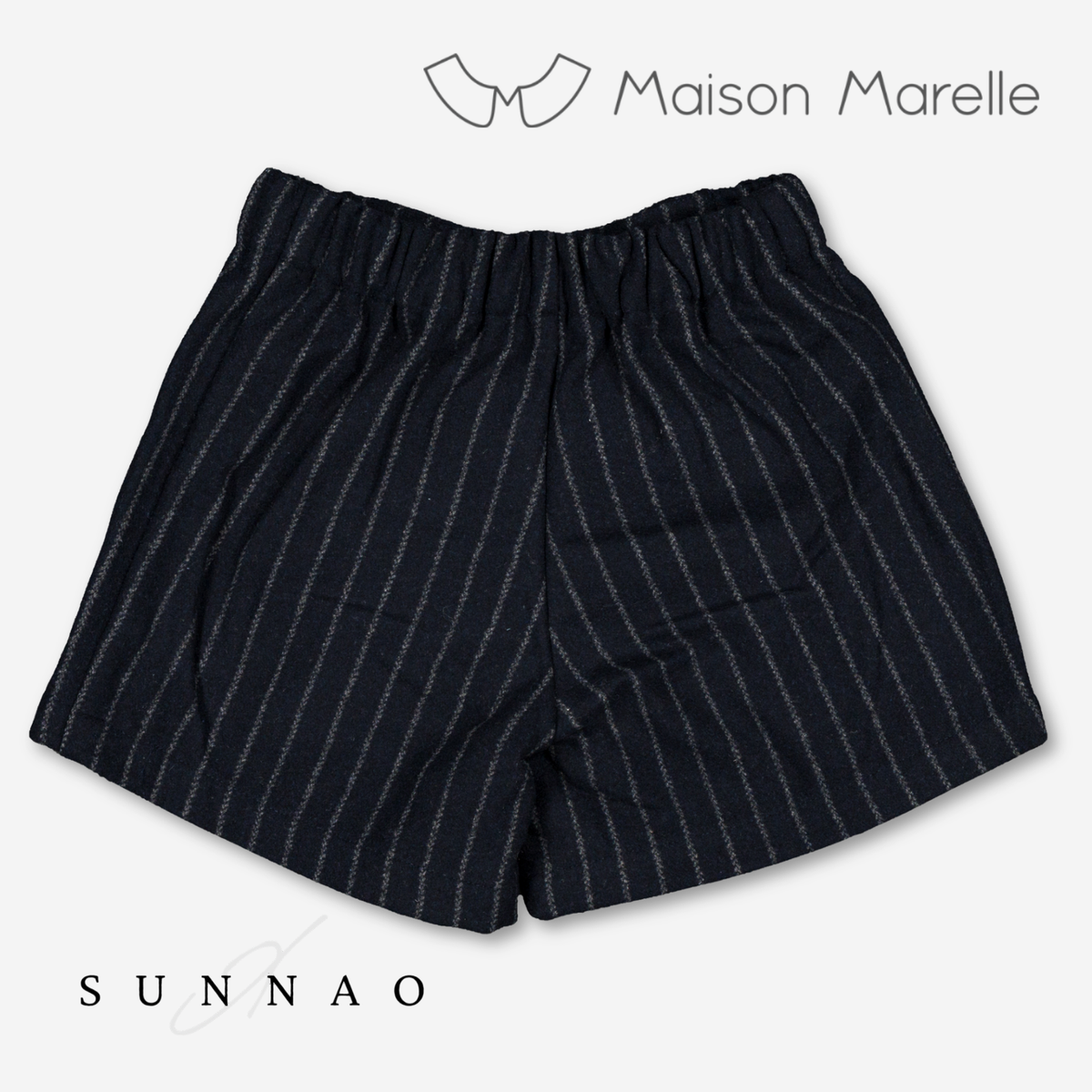【オーダー会/送料無料】<Maison marelle> Short SEVRES - navy stripes