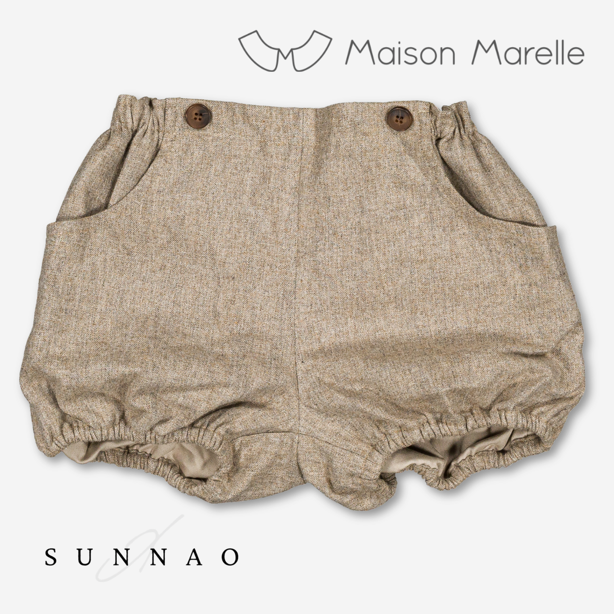 【オーダー会/送料無料】<Maison marelle> Bloomer straps TERNES - heathered oatmeal