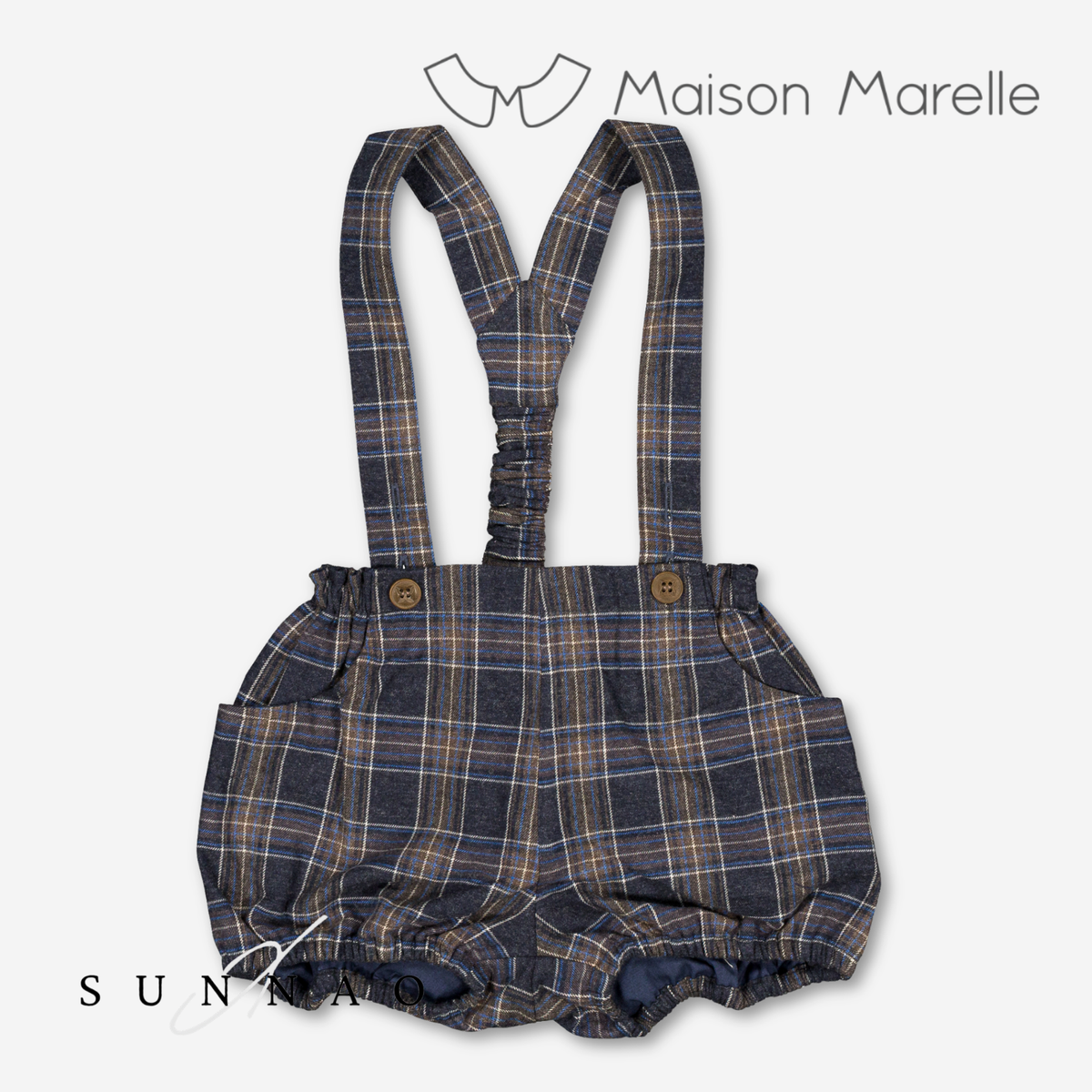 【オーダー会/送料無料】<Maison marelle> Bloomer straps TERNES - blue tartan