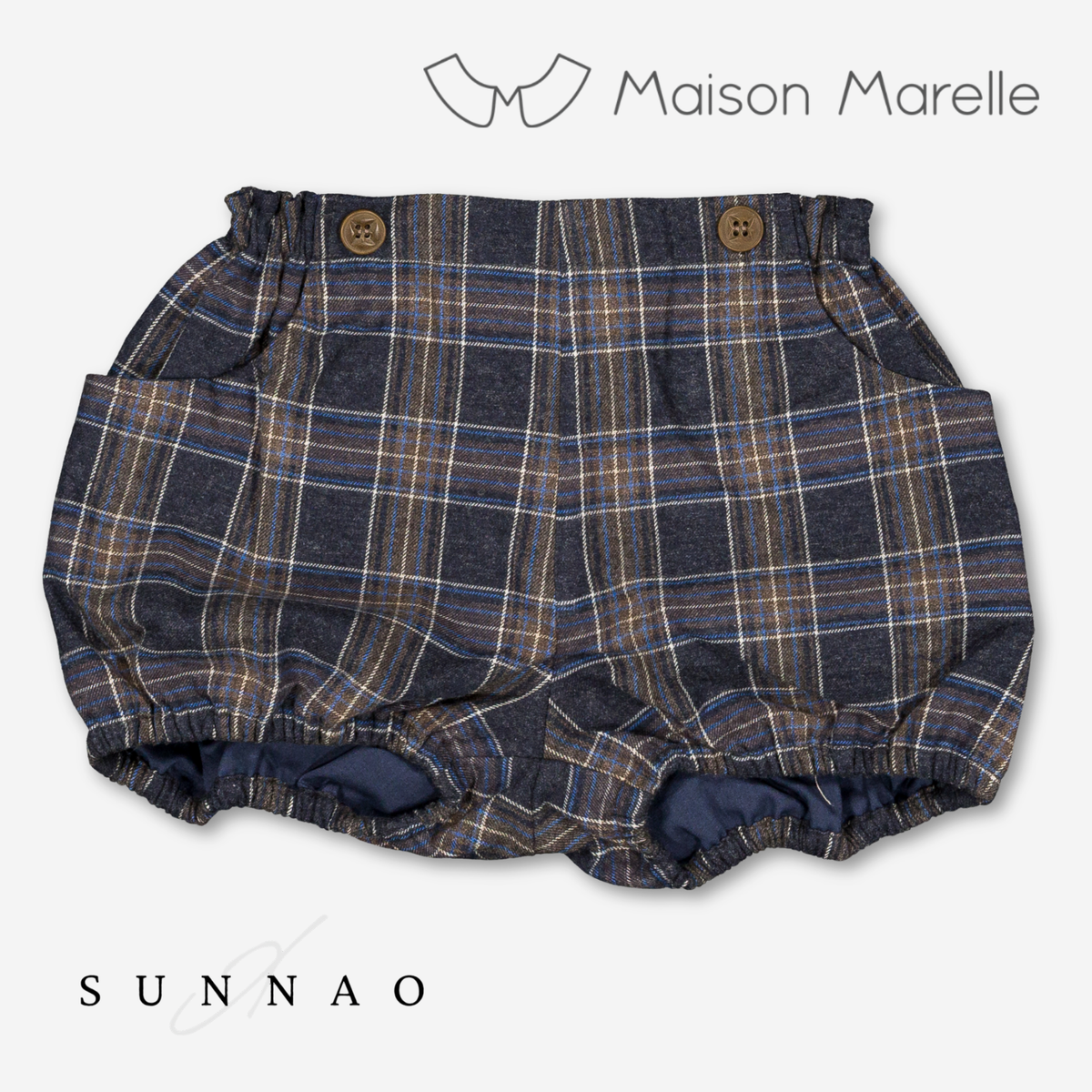 【オーダー会/送料無料】<Maison marelle> Bloomer straps TERNES - blue tartan