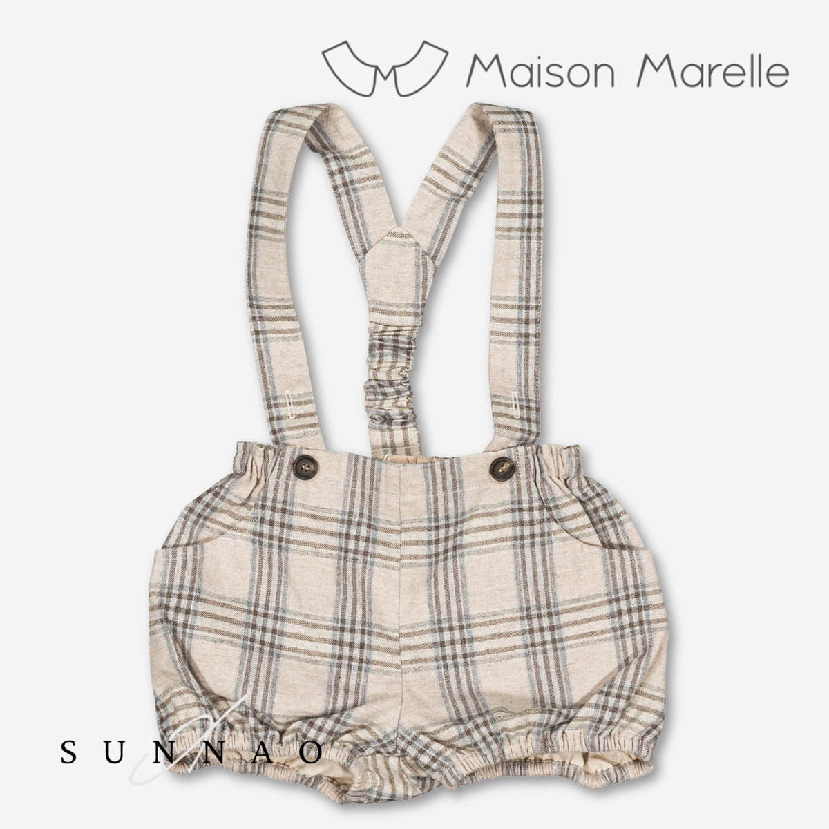 【オーダー会/送料無料】<Maison marelle> Bloomer straps TERNES - beige tartan