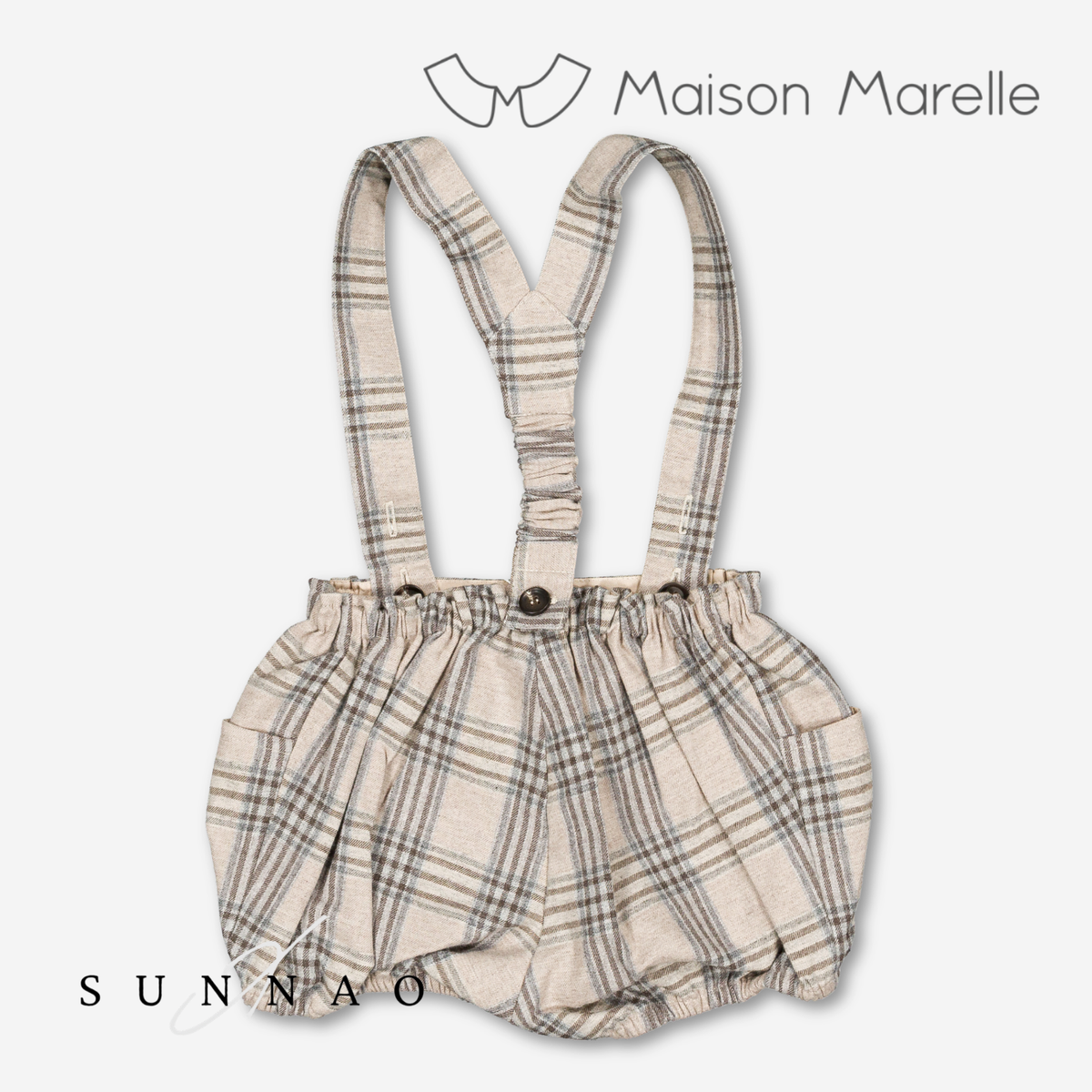 【オーダー会/送料無料】<Maison marelle> Bloomer straps TERNES - beige tartan