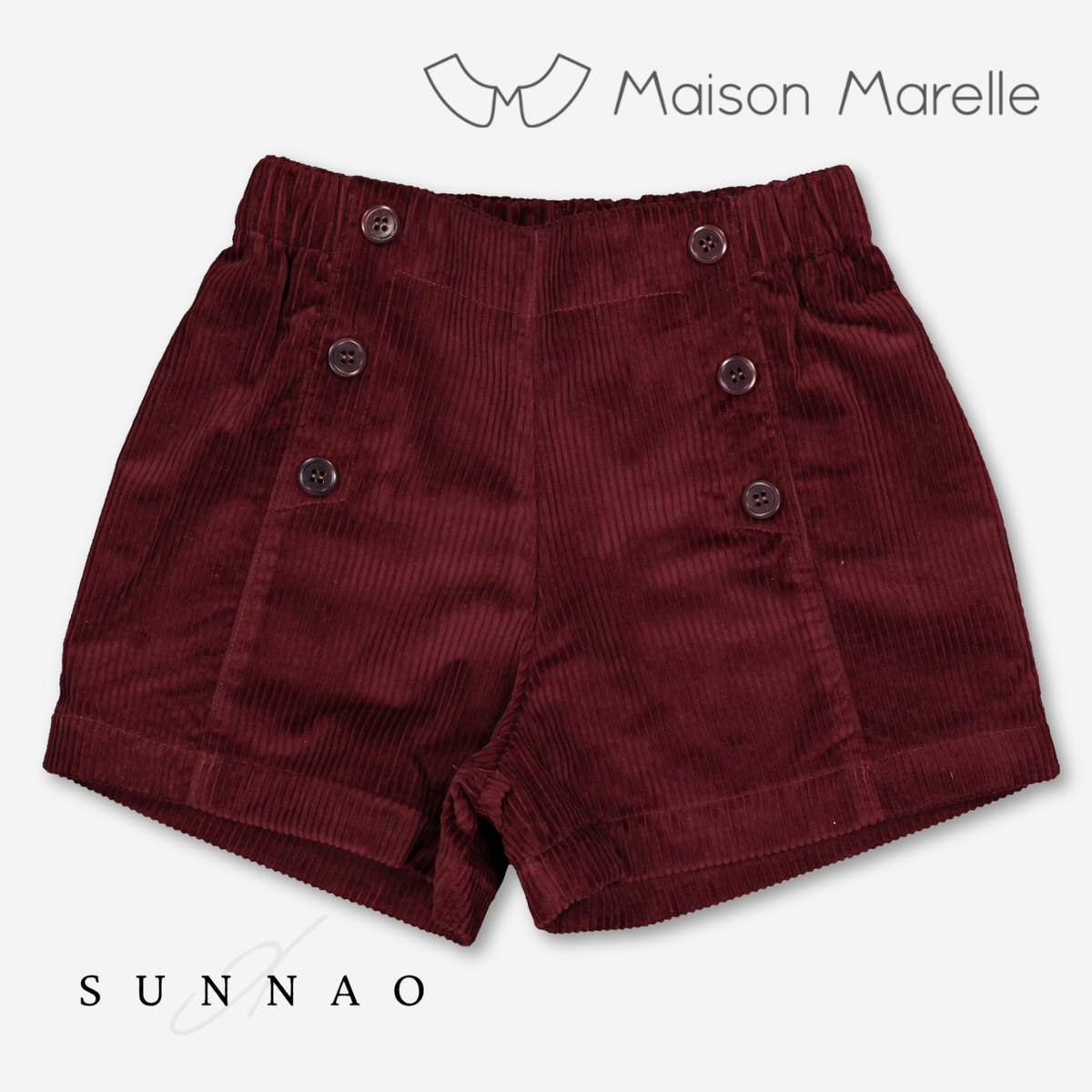 【オーダー会/送料無料】<Maison marelle> Short SEVRES- velvet burgundy