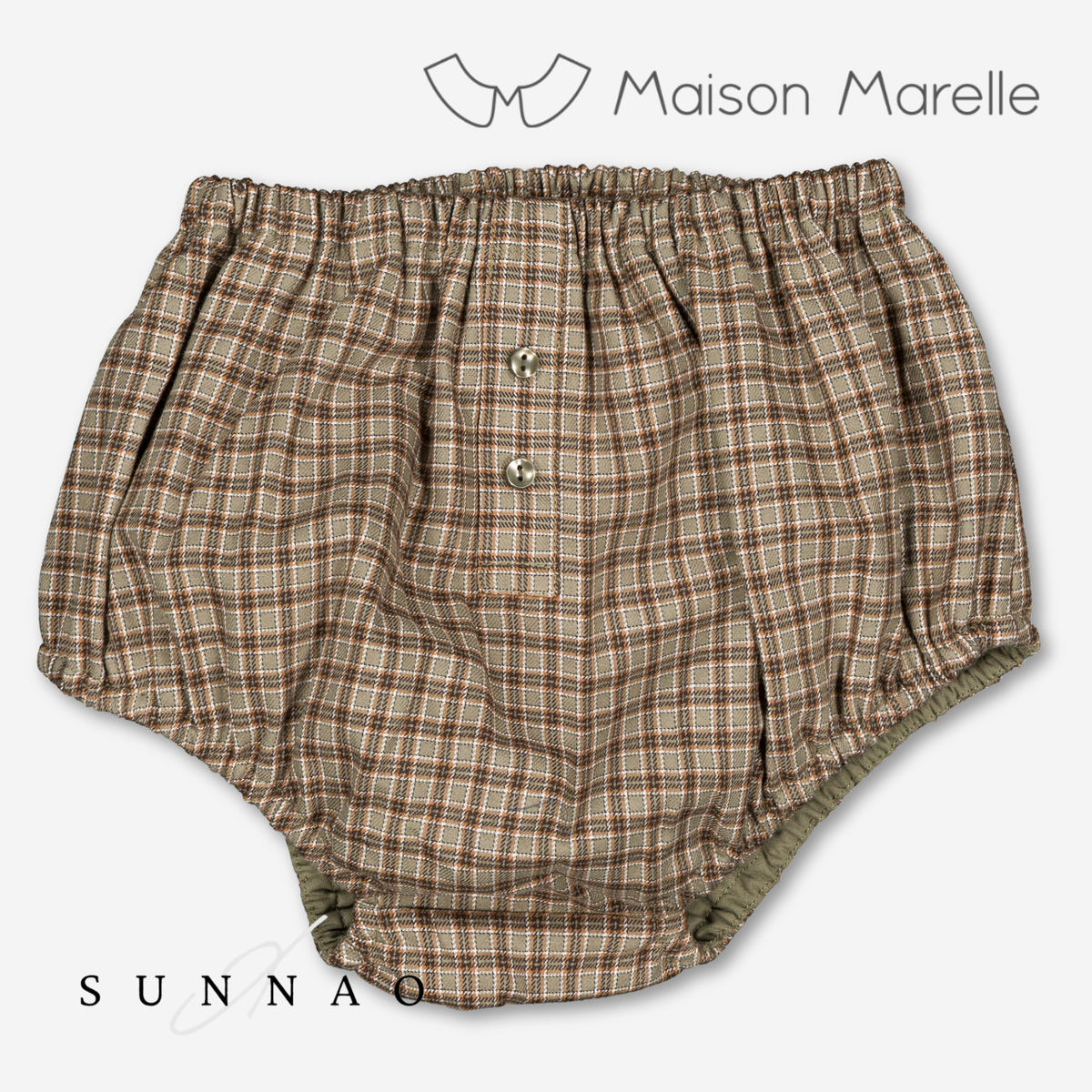 【オーダー会/送料無料】<Maison marelle> Bloomer CHAILLOT - olive check