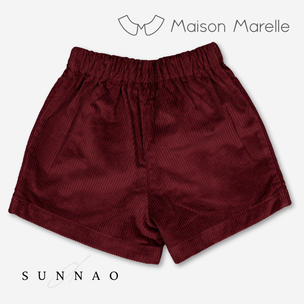 【オーダー会/送料無料】<Maison marelle> Short SEVRES- velvet burgundy