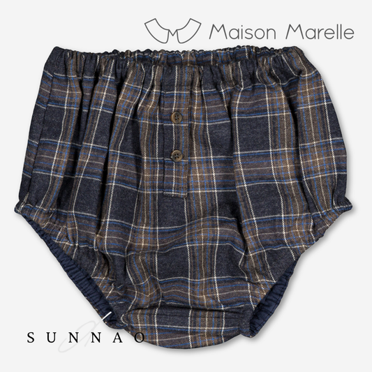 【オーダー会/送料無料】<Maison marelle> Bloomer CHAILLOT - blue tartan