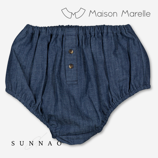 【オーダー会/送料無料】<Maison marelle> Bloomer CHAILLOT - blue denim