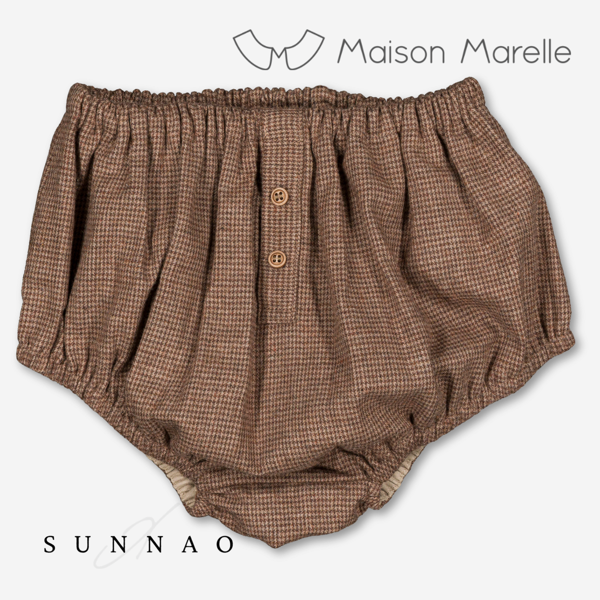 【オーダー会/送料無料】<Maison marelle> Bloomer CHAILLOT - brown houndstooth