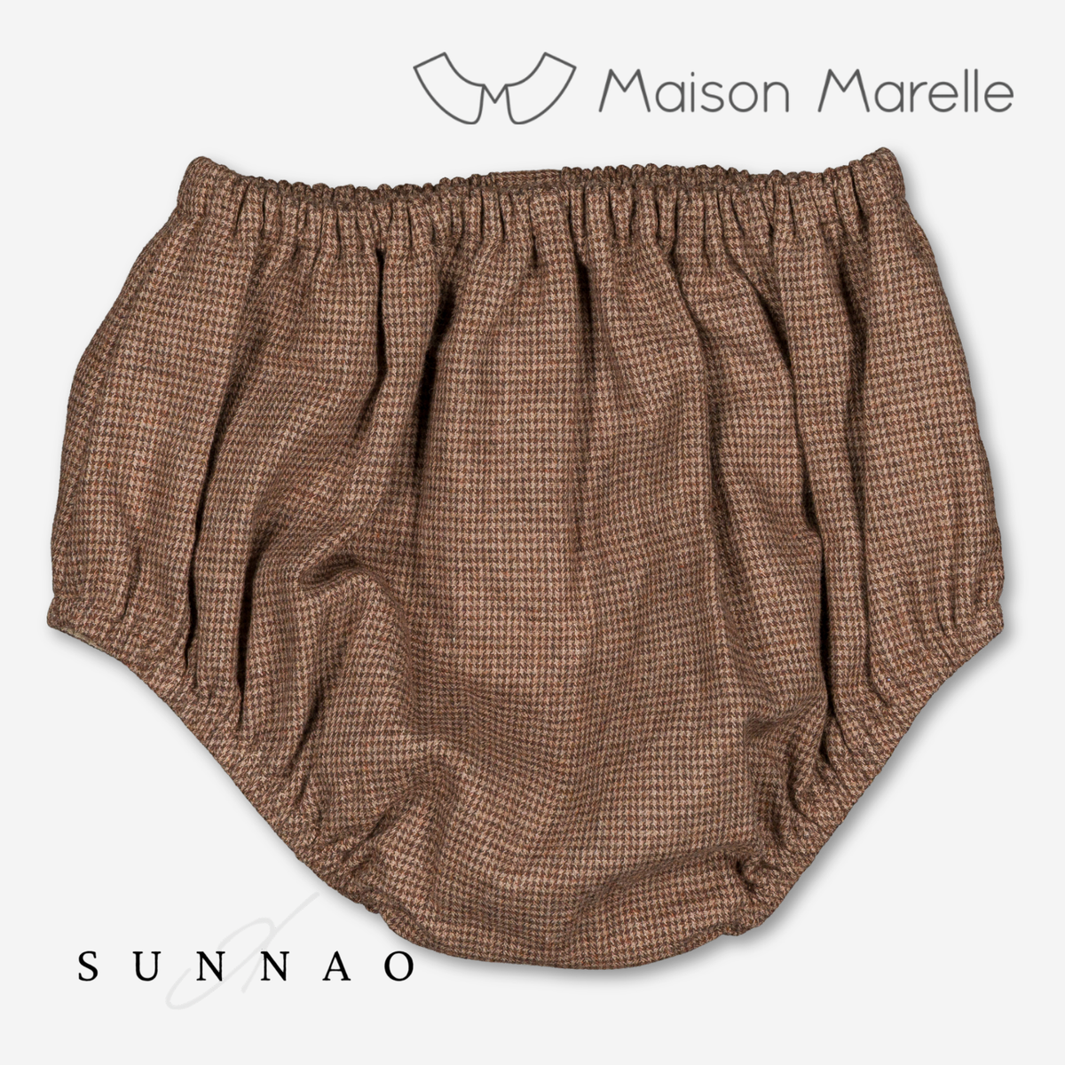 【オーダー会/送料無料】<Maison marelle> Bloomer CHAILLOT - brown houndstooth