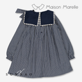 将图像加载到画廊查看器中, 【オーダー会/送料無料】<Maison marelle> dress ELIE - blue&ecru check
